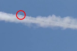 Chinese missile inbound to the Taiwanese Strait