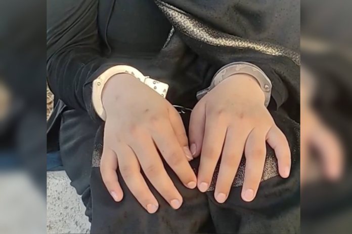 The woman was arrested