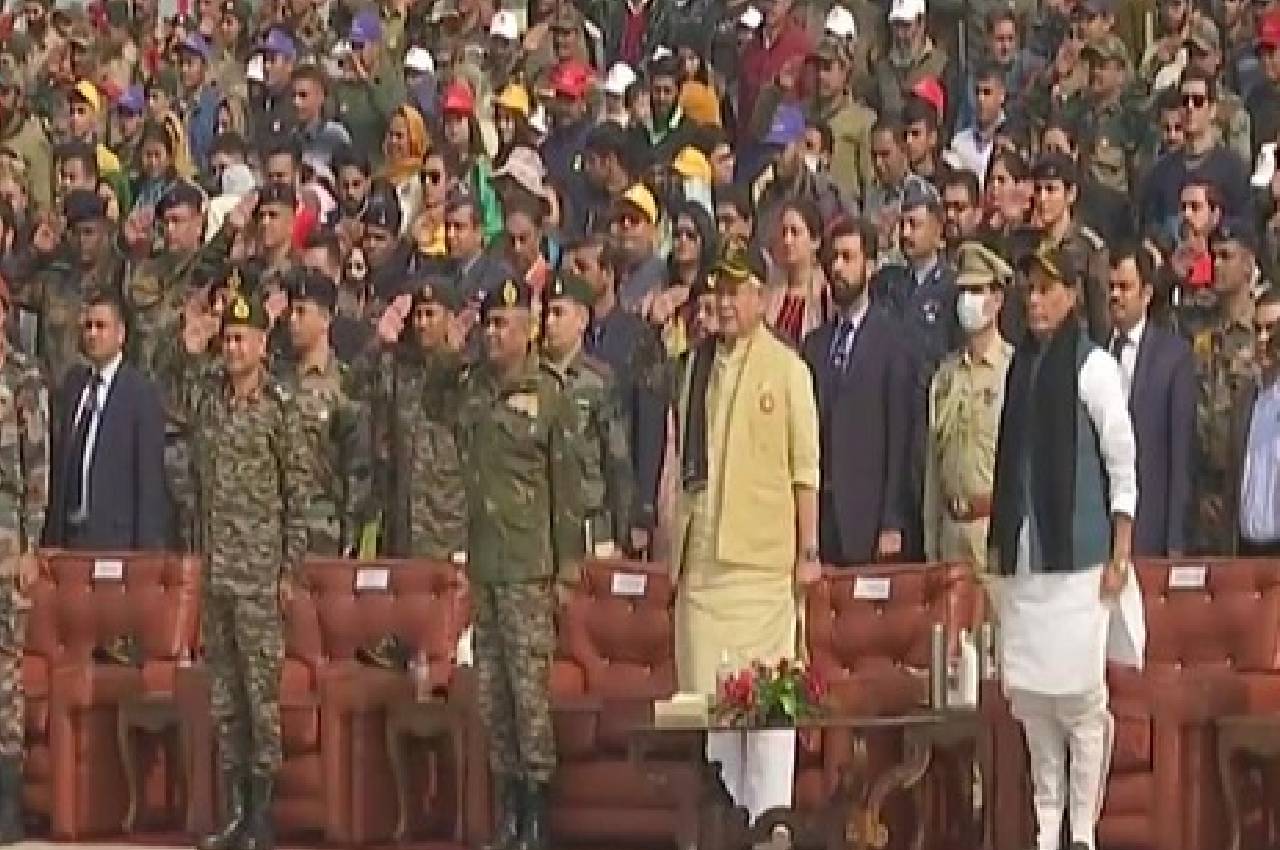 Rajnath Singh attends 'Shaurya Diwas' programme in Jammu and Kashmir