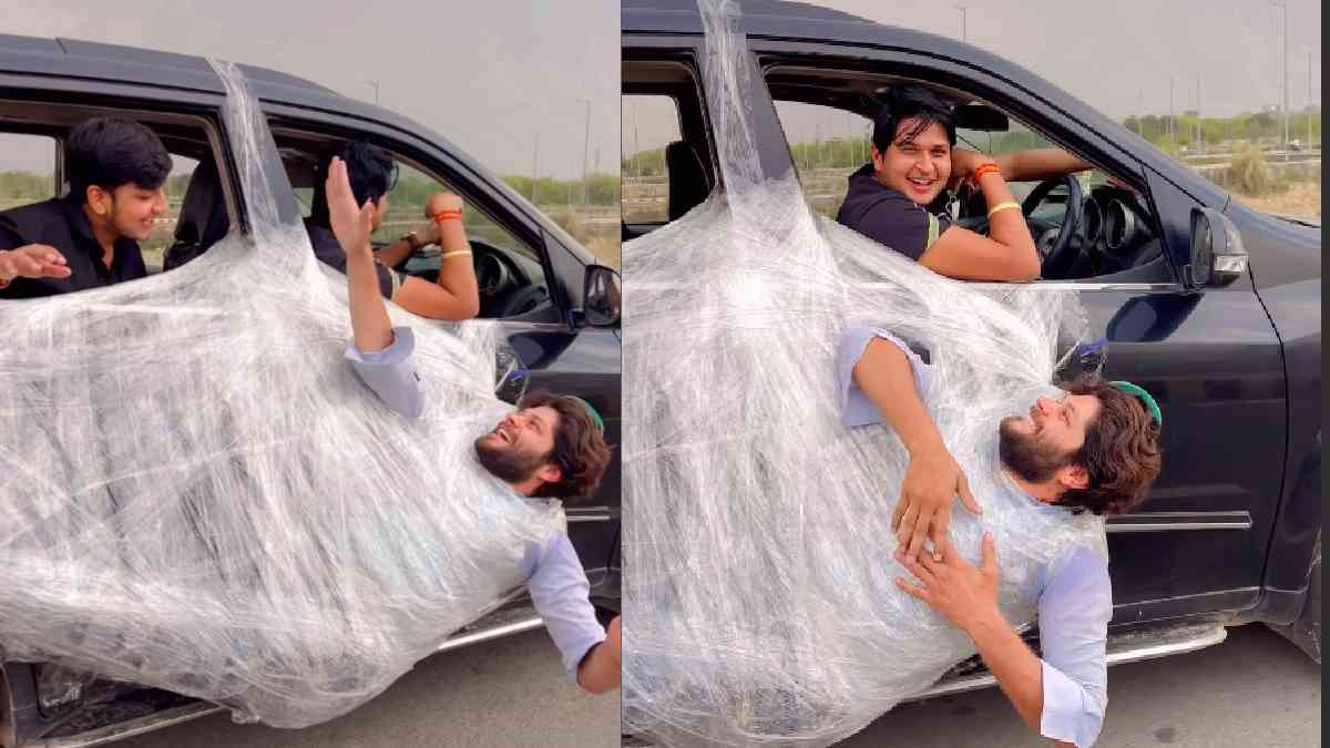 Viral Video: Man Hangs From A Moving Car's Door To Make Reel