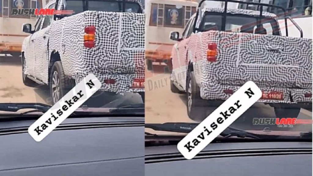 Scorpio N Pickup spotted while being tested by Rushlane