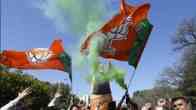 BJP Workers Celebrating After Delhi Elections 2025 Result