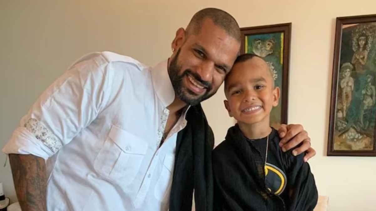 Shikhar Dhawan with son Zoravar