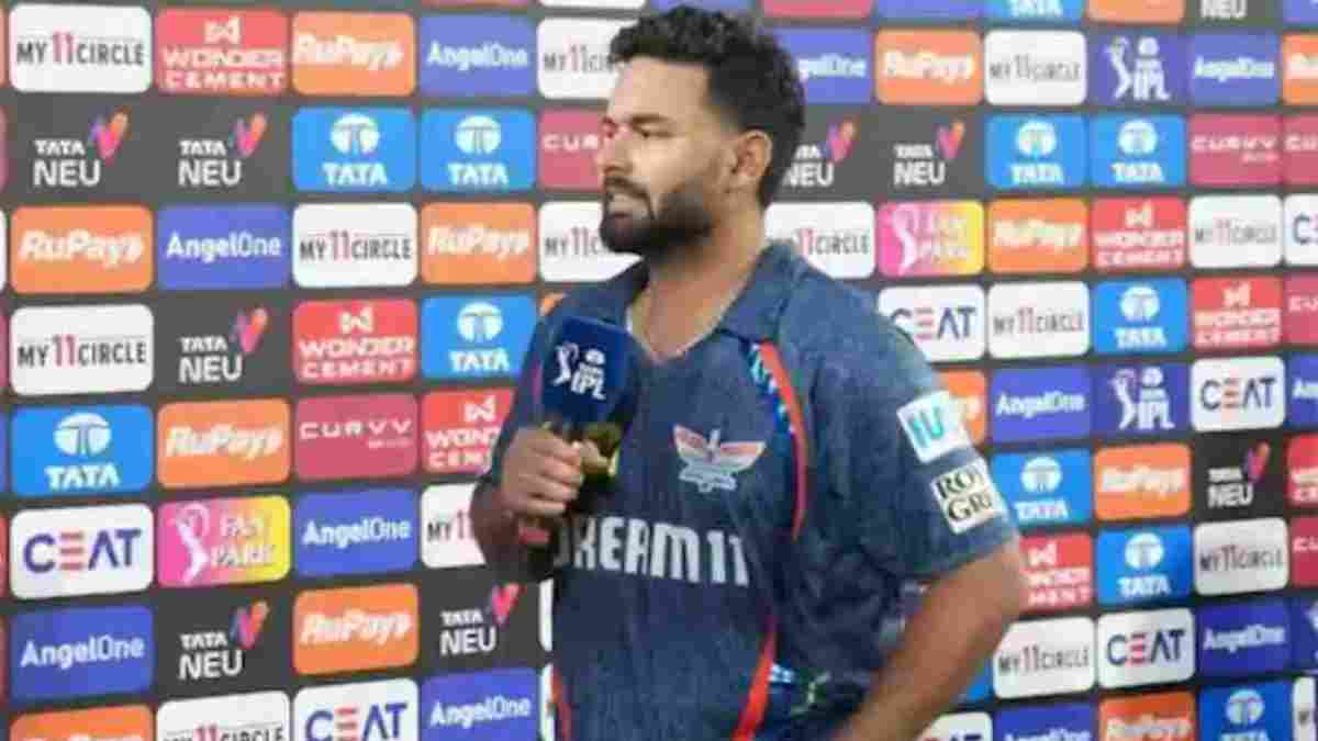Rishabh Pant in post-match presentation