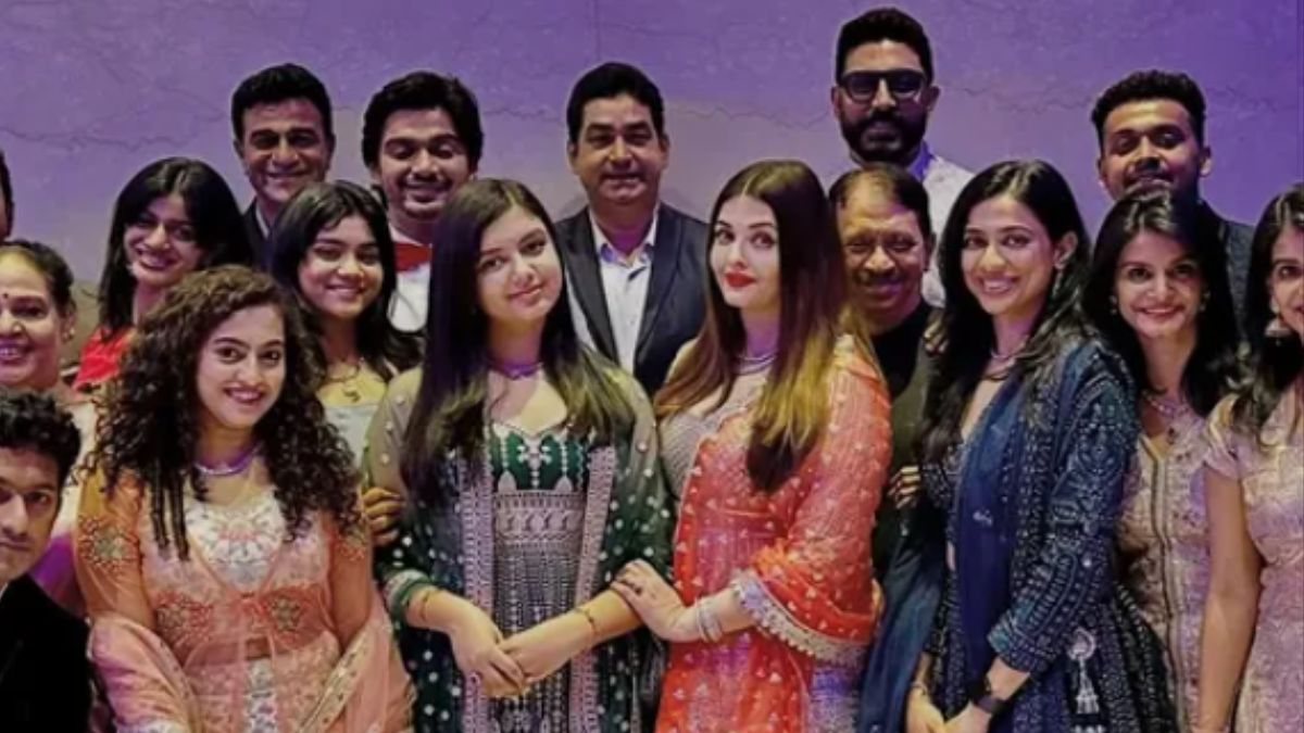 Aishwarya Rai and Abhishek Bachchan at a wedding