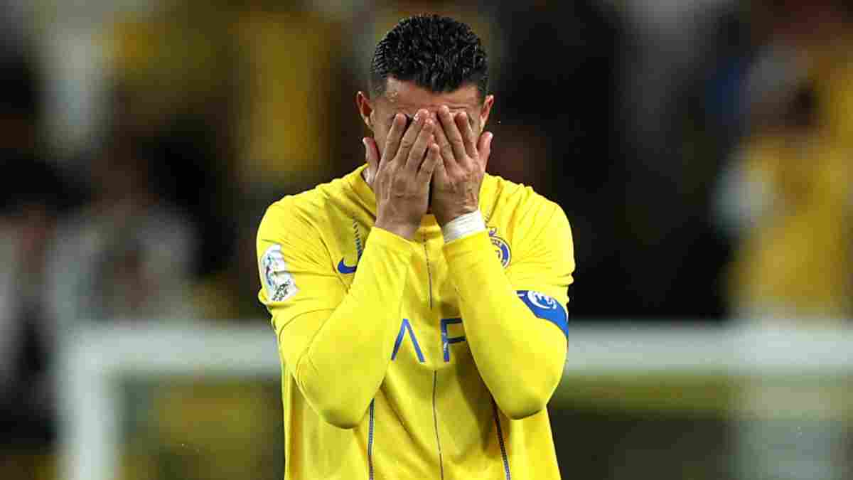 Cristiano Ronaldo reacts after Al-Nassr out of AFC Champions League