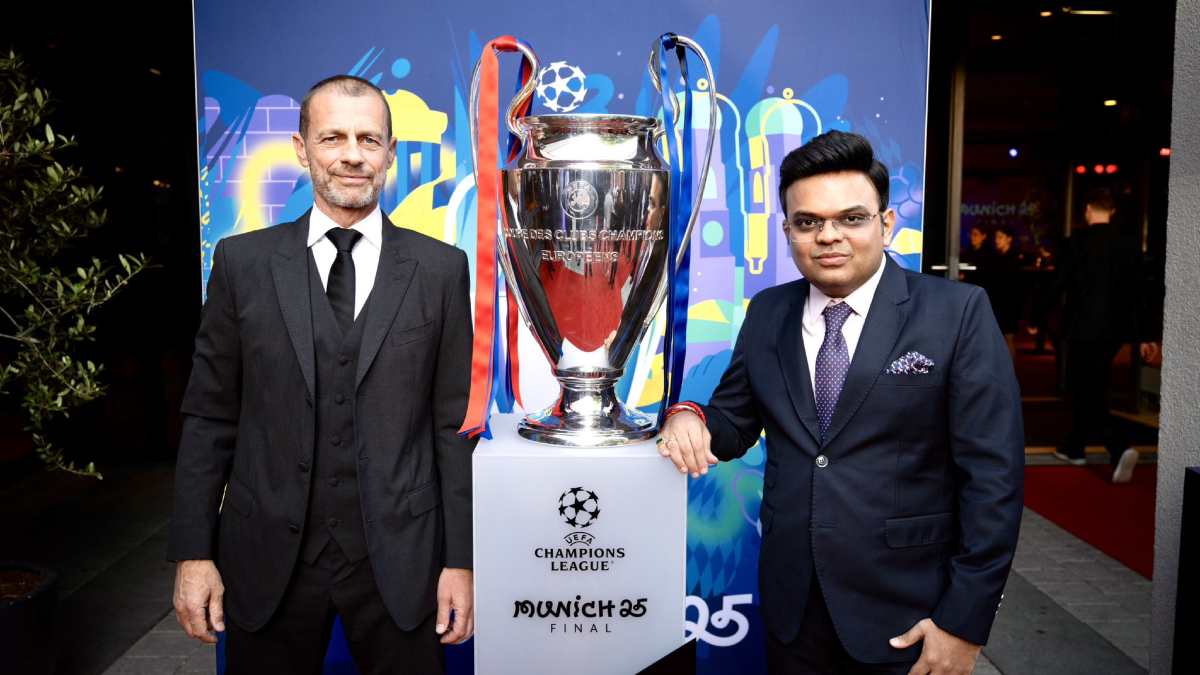 When Cricket Meets Football: Jay Shah And Aleksander Čeferin Share Spotlight Before UCL Final