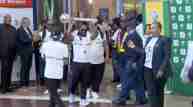 South African team at airport received by huge crowd